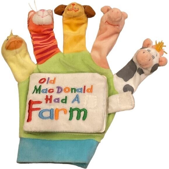 Old MacDonald Had A Farm Interactive Plush Hand Puppet Book By Little Scholastic - Picture 1 of 7